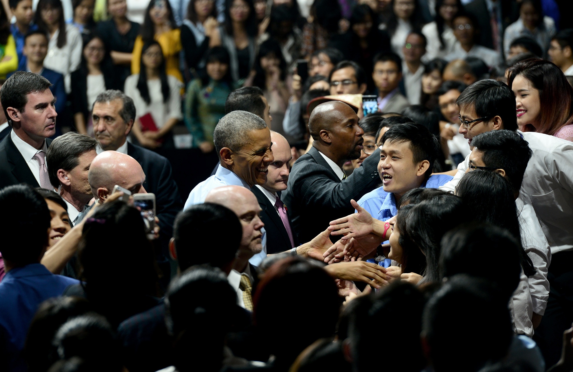 TT Obama gap gioi tre TP HCM anh 16