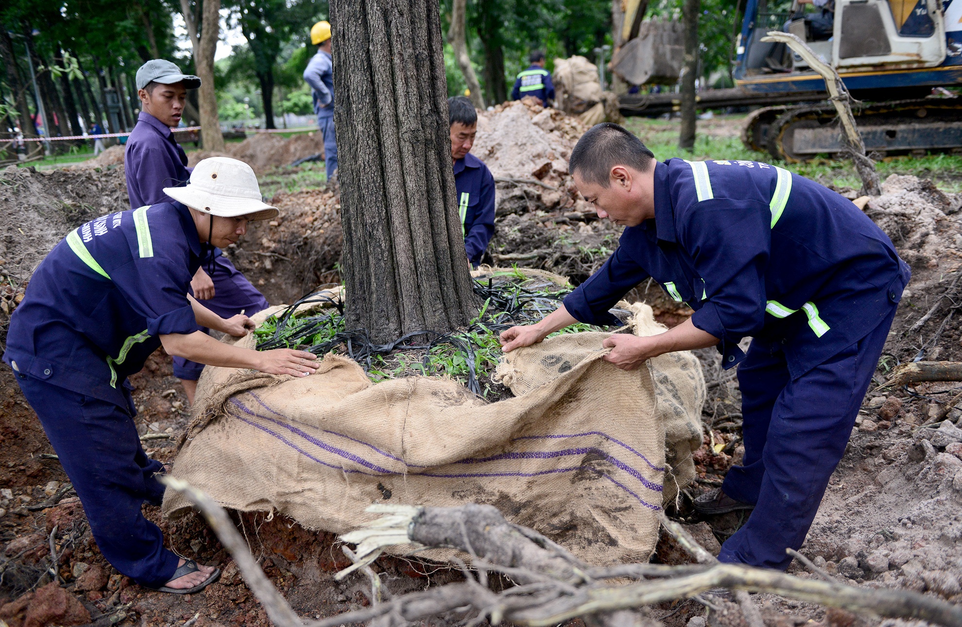 don bung cay xanh xay ga metro Ben Thanh anh 4