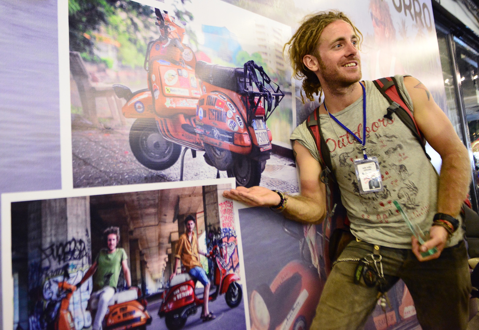 Chang trai di xe may tu Italy den Viet Nam anh 4