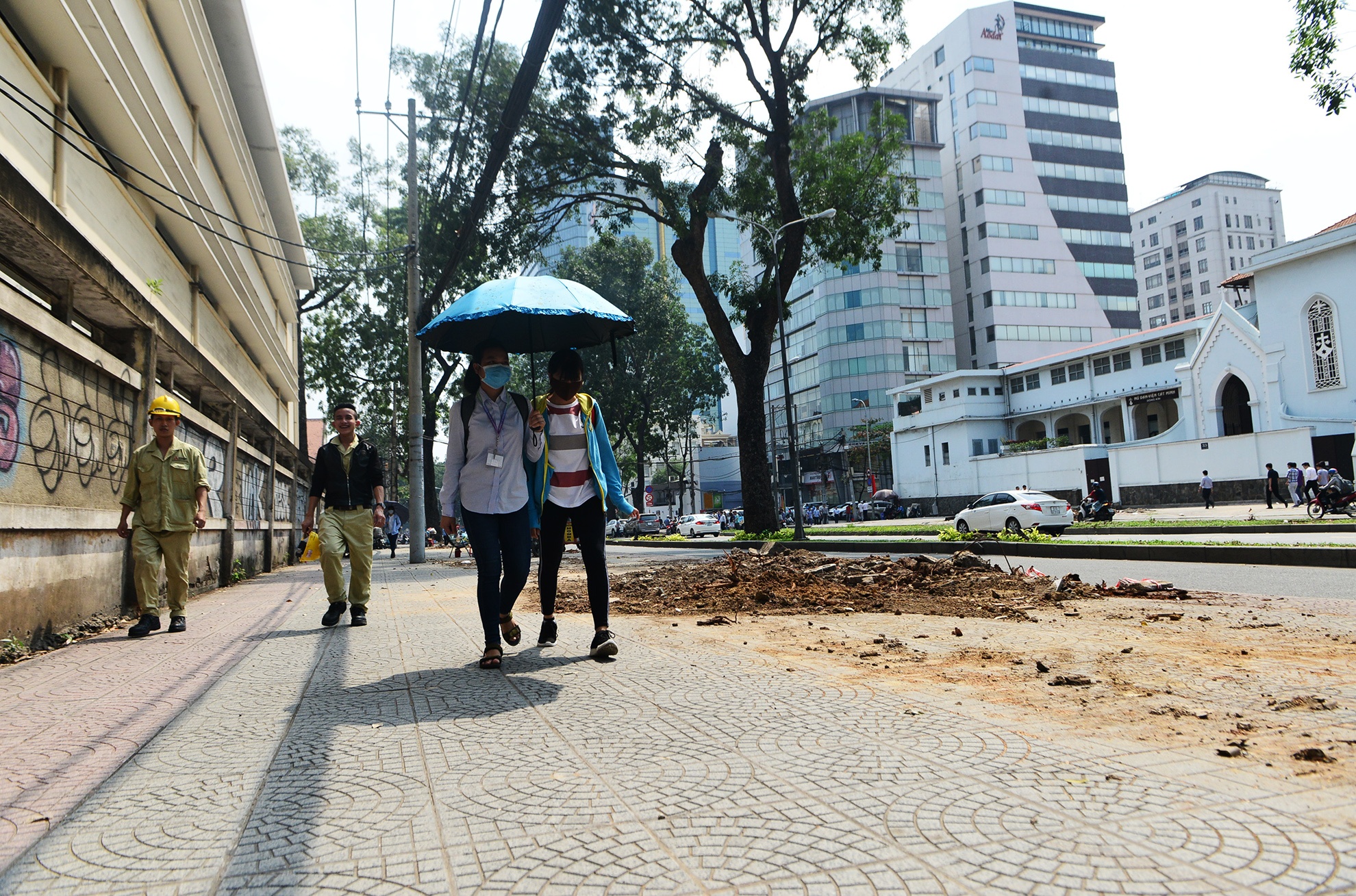 hang cay duong Ton Duc Thang truoc va sau khi don anh 22