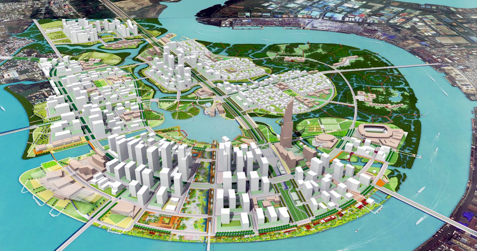 Toan canh khu do thi Thu Thiem o TP.HCM anh 1