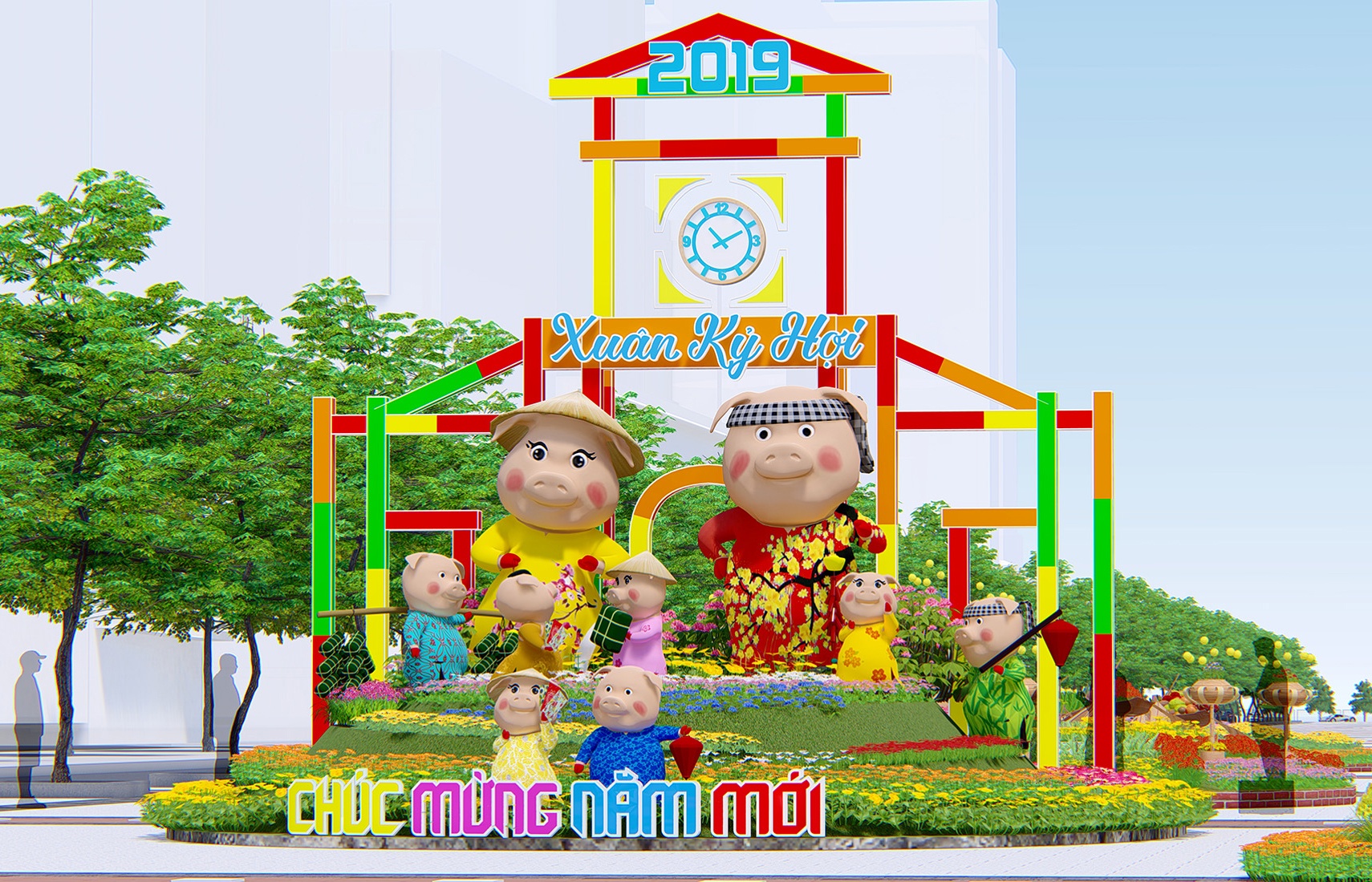 Phoi canh duong hoa Tet Ky Hoi 2019 o Sai Gon hinh anh