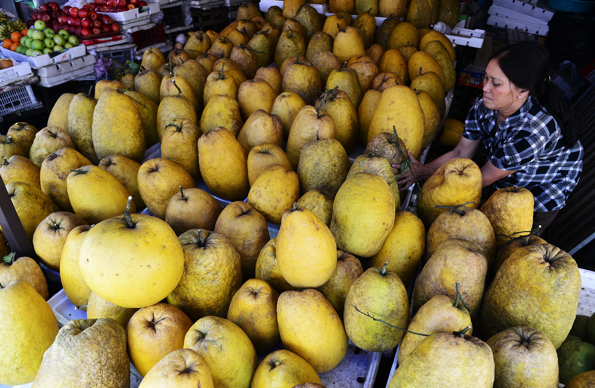 trai cay canh doc la trung Tet o Sai Gon anh 1