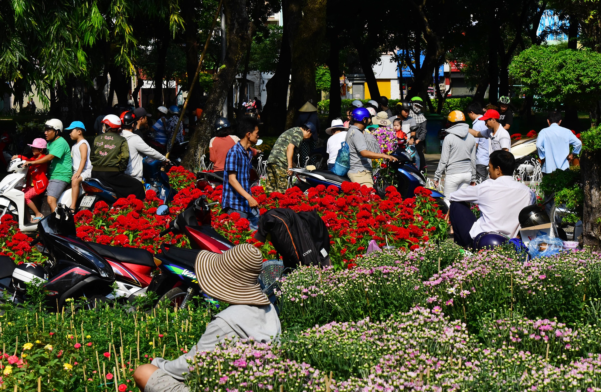 do xo mua hoa Tet giam gia trua 30 Tet o Sai Gon anh 1