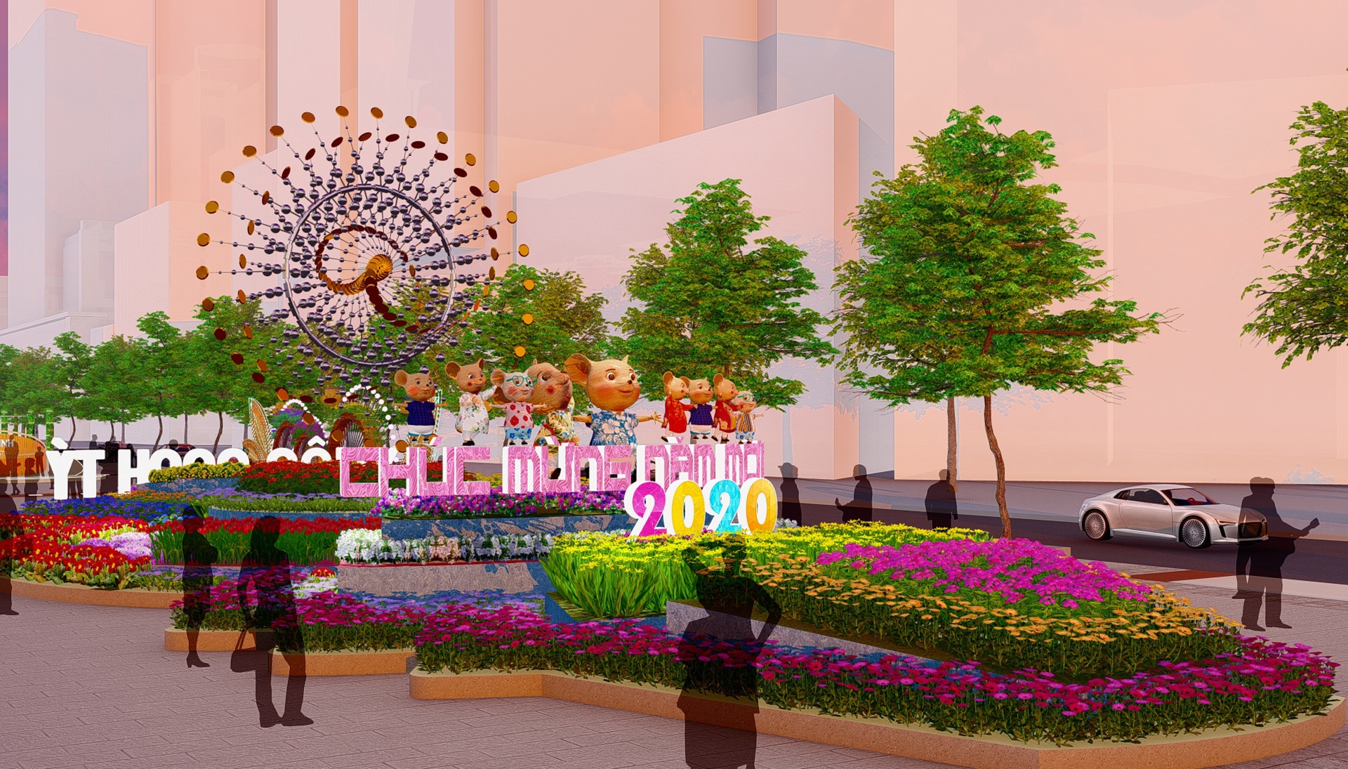 Phoi canh duong hoa Tet Canh Ty 2020 o Sai Gon anh 2