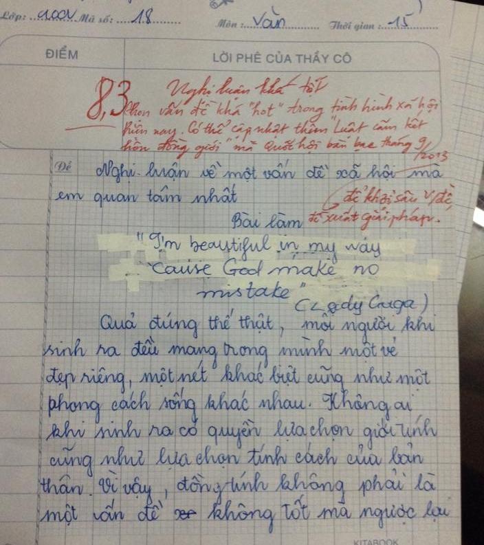 Bai Van manh dan ve dong tinh nhan diem cao hinh anh