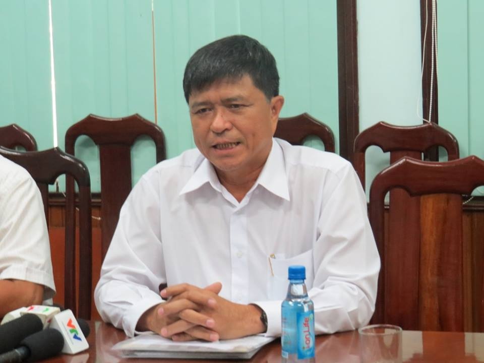 Ông Nguyễn Văn Hiếu, Phó giam đốc Sở GD-ĐT tại buổi làm việc.