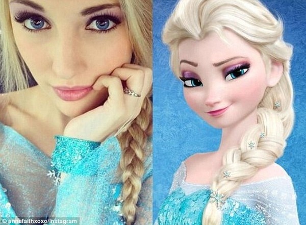 Anna xinh xắn và sở hữu gương mặt rất giống Nữ hoàng băng giá Elsa.