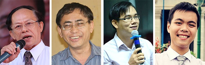 Từ trái sang: TS Nguyễn Kim Quang, PGS.TS Nguyễn Hội Nghĩa, Thầy Nguyễn Hữu Thanh, Giảng viên Huỳnh Lưu Đức Toàn.
