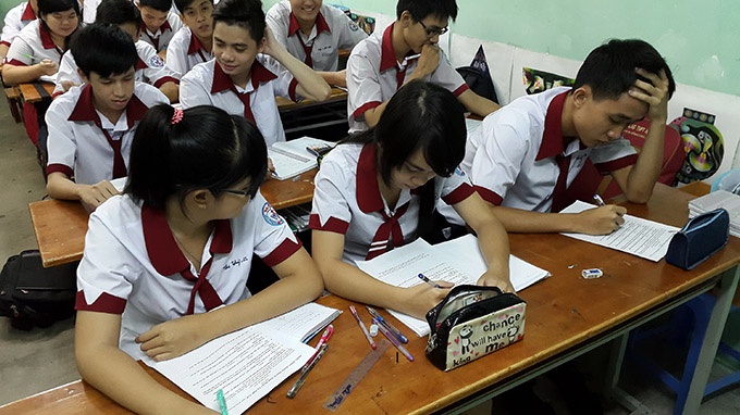 Hoc tro hoang mang, chua san sang cho 1 ky thi quoc gia hinh anh