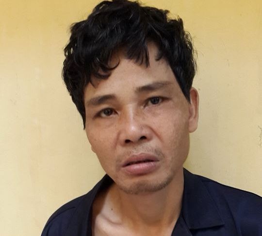 Hùng tại cơ quan điều tra.
