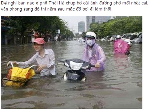 Cong dong mang tran ngap canh mua bao o Ha Noi hinh anh