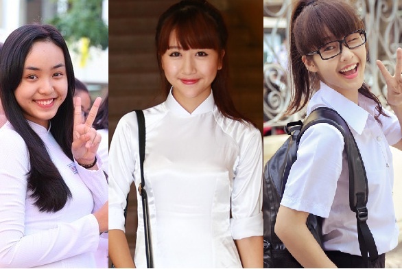 Nhung hot girl nhi nhanh trong ngay khai giang hinh anh