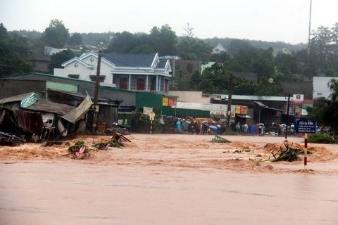 Phat hien thi the ket tren cay sau con lu o Dak Lak hinh anh