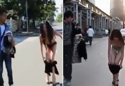 Clip co gai coi do tra qua bi to dao y tuong hinh anh