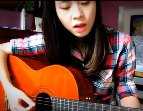 Clip co gai hat 'Anh muon em song sao' hut 200.000 like hinh anh