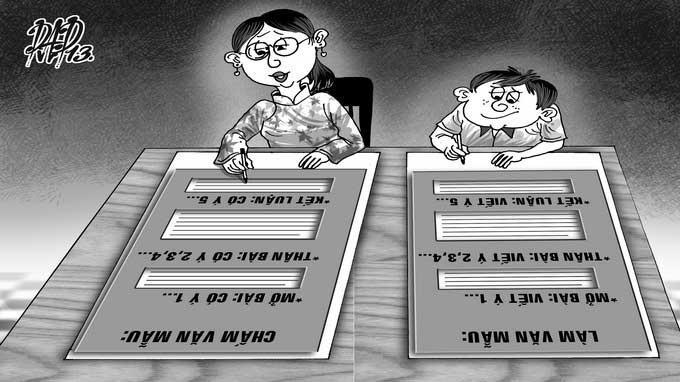 Nhung bai van nhu dong phuc hinh anh