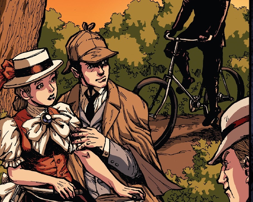 Truyen tranh Sherlock Holmes: Co gai di xe dap mot minh hinh anh
