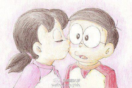 Bức vẽ của một fan được đăng tải trên mạng xã hội của Nobita. Cặp đôi Xuka và Nobita luôn được sự yêu mến của fan