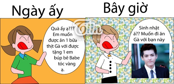 Uớc muốn trong dịp sinh nhật. Ngày xưa: