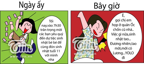 Thời bé còn nắn nót viết thiệp, lên lớp phát tận tay bạn bè mời đến sinh nhật tại gia. Phải đứa nào thân lắm mới được mời. Còn nay chỉ cần 1 cú điện thoại, kéo ngay được 1 hội ra quán tổ chức 