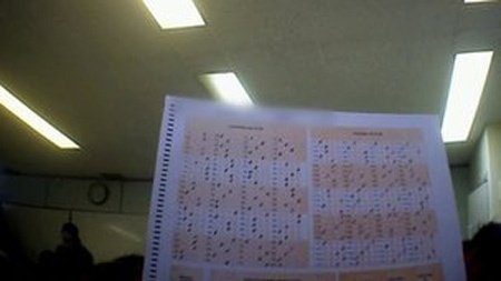 Đáp án có sẵn được đọc cho các thí sinh.