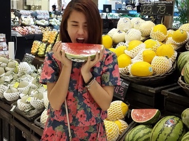 Ngoc Thao vui het co tai Thai Lan trong ky nghi le hinh anh