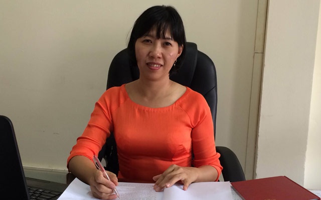 Cô Cao Thị Ngọc Hà- hiểu trưởng trường Chuyên Lý Tự Trọng TP Cần Thơ.