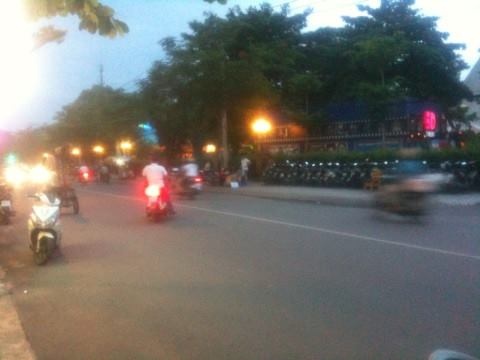 Hiện trường nơi xảy ra vụ cướp.