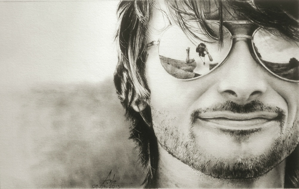 Reflection : hai nhân vật này chỉ là ngẫu hứng tìm được hình ảnh trong một video trên youtube :D, mình rất thích cặp kính và tập trung đặt tả hoàn toàn vào nó.​​