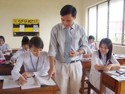 Một buổi học của HS Trường THPT chuyên Quang Trung (Bình Phước).