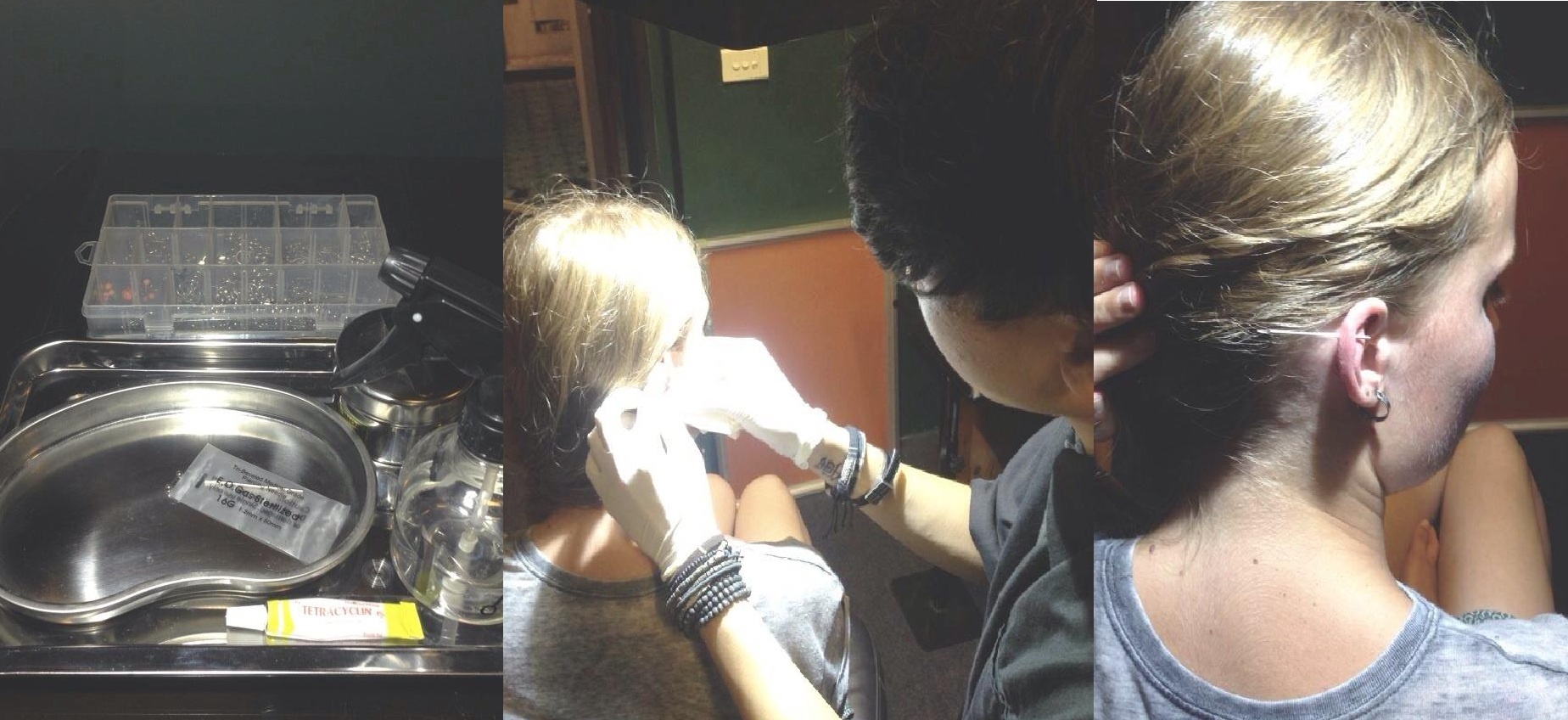 Quy trình xỏ khuyên của Hiếu Nguyễn.