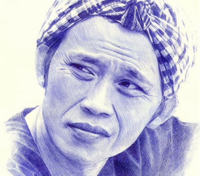 Chang trai sinh nam 1997 ve Hoai Linh bang but bi hinh anh