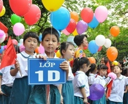 Gan 3/4 hoc sinh lop 1 cua Ha Noi la hoc sinh gioi hinh anh