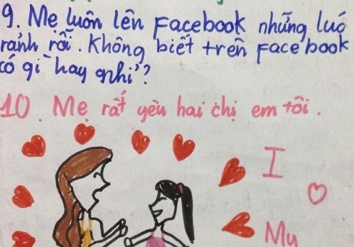 Tre tieu hoc ta me nhieu mun, nghien Facebook hinh anh