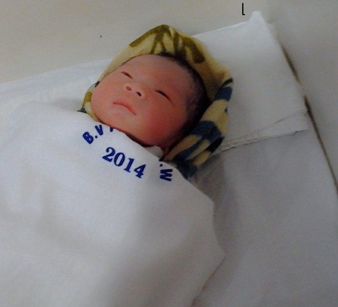 Bé Hải Đăng khi mới chào đời.