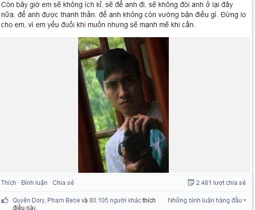 Chia sẻ của An Nguy trên Facebook.