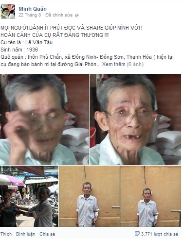 Chia sẻ của Minh Quân trên Facebook cá nhân.