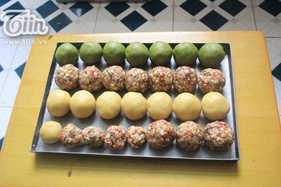 Nhân bánh tự làm.