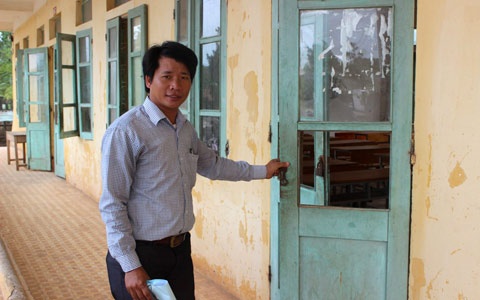 Cơ sở vật chất của Trường THCS Kỳ Thịnh cũ đã xuống cấp.