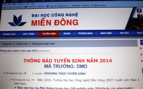 Trường ĐH Miền Đông tuyển sinh.