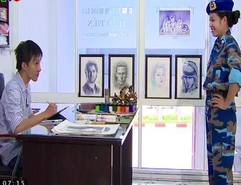 Clip can canh ve tranh bang but bi cua 9X noi tieng mang hinh anh