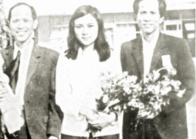 Chị Thiều Hoa được chào đón khi chiến thắng từ Vienna trở về.