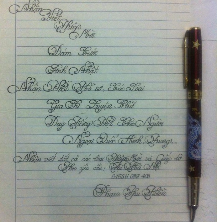 Cô quan niệm, một nét chữ đẹp sẽ giúp bản thân gây ấn tượng và ghi điểm trong công việc. 