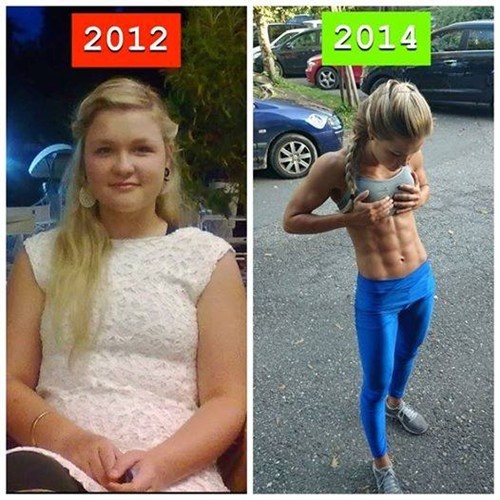 Cô gái trong ảnh là Sophia Thiel, người Đức, sinh năm 1995. Thời điểm năm 2012, Sophia nặng đến hơn 80kg, điều đó khiến cô vô cùng tự ti và thường xuyên bị trêu chọc. Quyết định thay đổi bản thân, Sophia lao vào tập luyện thể hình và sau 2 năm cô đã khiến rất nhiều người phải kinh ngạc về thành quả mà cô đạt được.