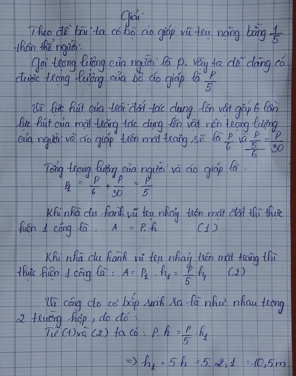 Bài giải của học sinh lớp 8 Trường TH và THCS Trưng Vương cho ra kết quả khác với bài giải ở SGK.