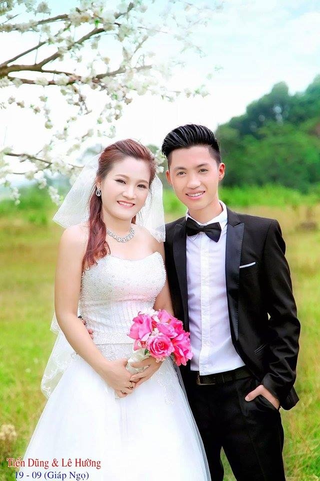 Chú rể Tống Tiến Dũng và cô dâu Lê Thị Hường.