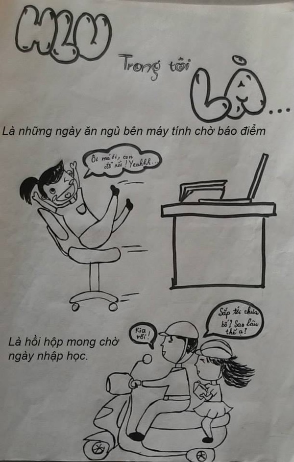 Chia sẻ về sản phẩm của mình, Hải Anh cho biết: Những hình ảnh này là toàn bộ những cảm xúc về năm nhất của mình. Những điều nhắc tôi về những năm tháng đã học dưới mái trường này. Một năm không phải thời gian quá dài nhưng cũng đủ để tôi gom góp những kỉ niệm về nơi đây cho riêng mình, để tôi thấy gắn bó với HLU