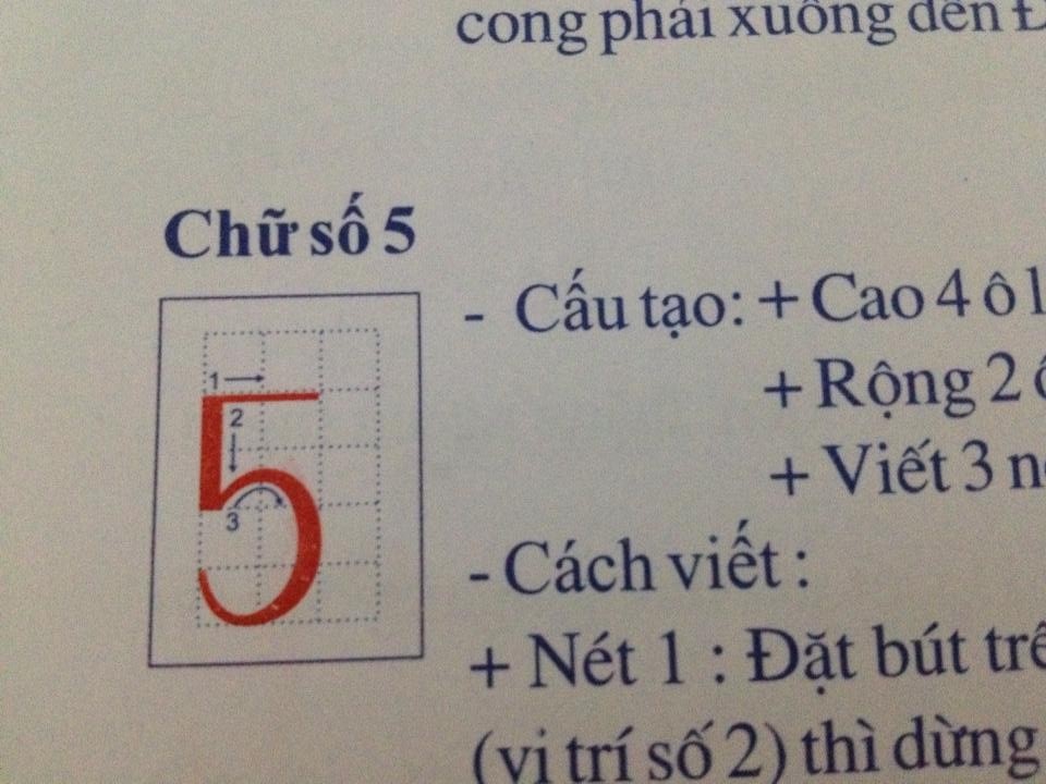 Cách viết số 5 theo cách thứ 3.