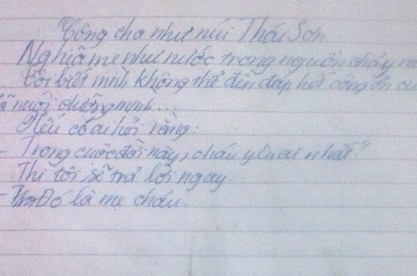 Bài văn từ 4 năm trước của Anh Thư.